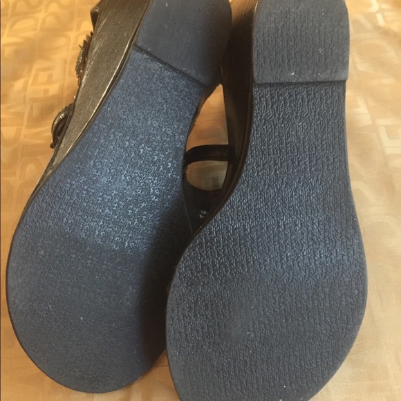 Coconuts Beaded Boho Chic Look Sandals Black S5 - Picture 5 of 7